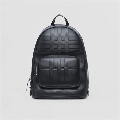 burberry backpack black leather.